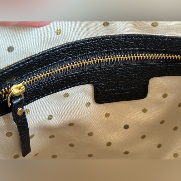 Kate Spade Leather Shoulder Handbag Cream &‎ Black - Picture 10 of 14